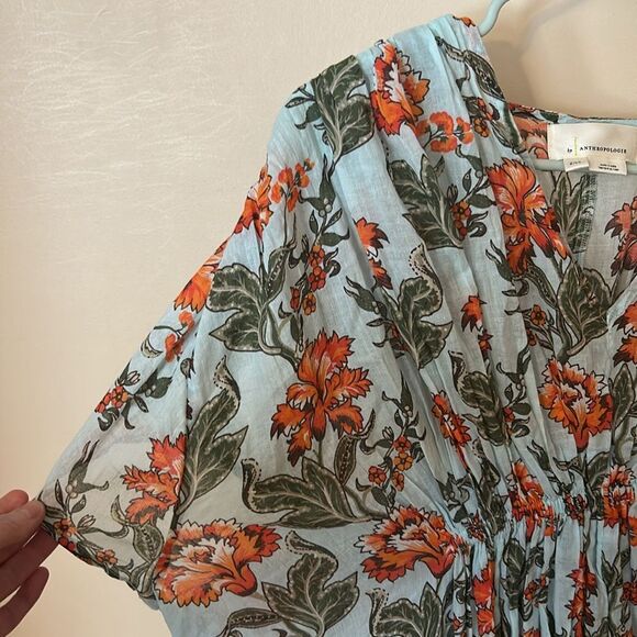 By Anthropologie V-Neck Floral Kaftan OS - Picture 4 of 7